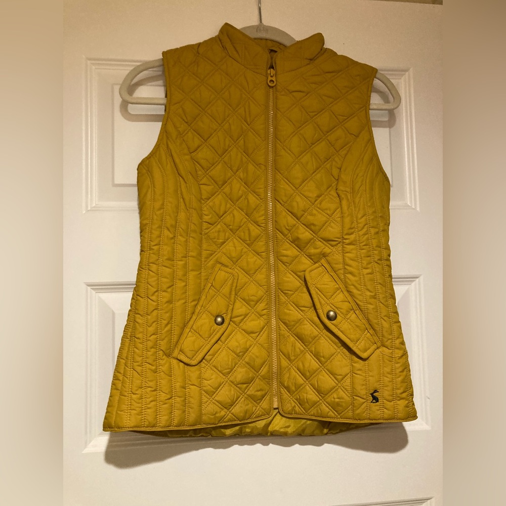 Joules Mustard Yellow Quilted Vest UK 6/US 2